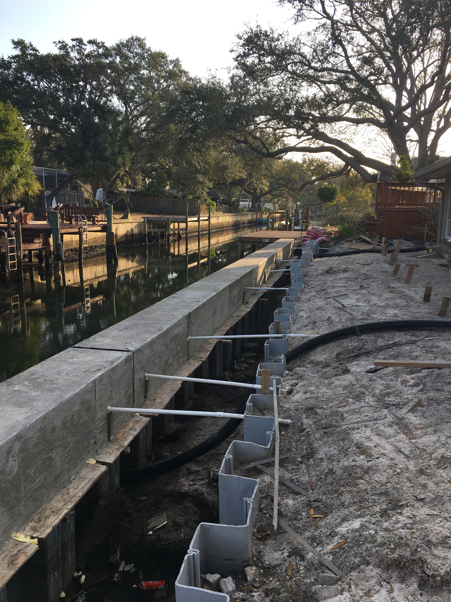 Seawall Begining of Construction - Trident H2O